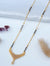 TooBela gold tone crystal mangalsutra necklace with black bead chain