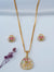 TooBela gold tone butterfly pendant necklace set with crystal halo and matching earrings